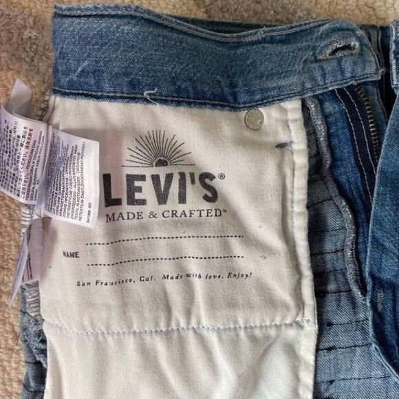 Levi’s Made & Crafted SS19 Premium High-Waist Denim Skirt w Fringe Medium Wash 6 - Picture 4 of 16